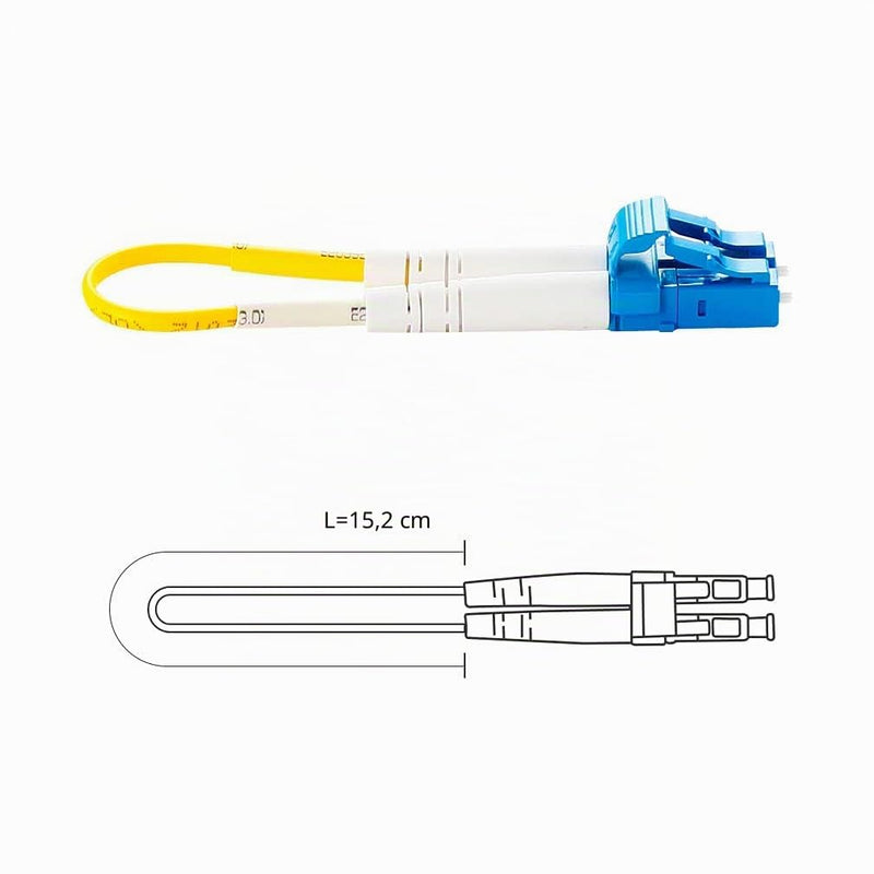 10Gtek® LC Fiber Optic Loopback 9/125 Singlemode OS2 LC Loopback Cable