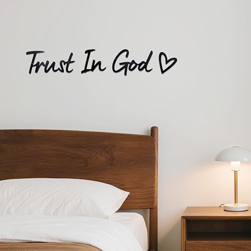 Trust in God Wall Decor Faith Scripture Art for Home Christian Gift Signs