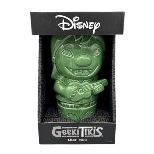 Geeki Tikis Disney Disney Lilo & Stitch Ukulele Lilo Ceramic Mug | Party Cocktail Tumbler For Liquor And Beverages | Holds 21 Ounces