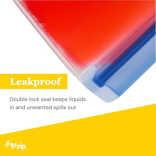 (re) zip Reusable Back to School Lunch Bags, Leakproof, 12-Piece Kit