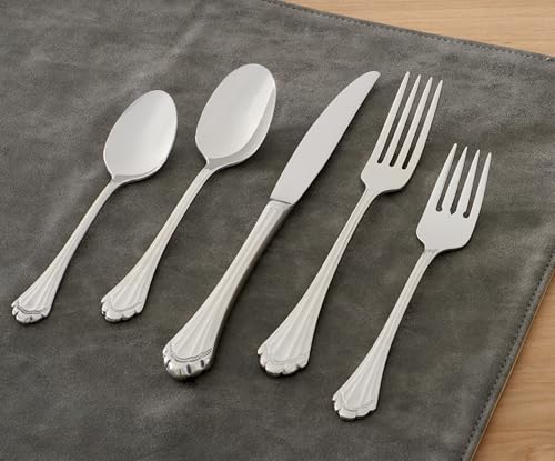 Oneida Marquette Fine Flatware Dinner Spoons, Set of 4,Silver