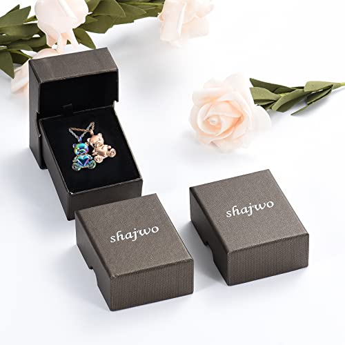 shajwo Teddy Bear Cremation Urn Necklace for Women Men 2PCS Teddy Bear