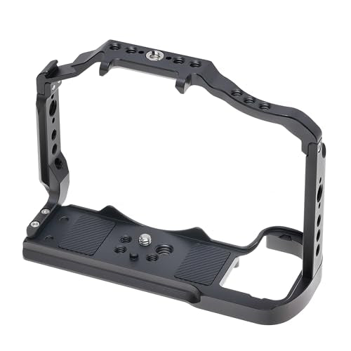 FocusFoto Camera Cage for Nikon Z6 III Mirrorless Camera, Aluminium Z6III Cage with Nato Rail, Cold Shoe, 1/4"-20 Screw Mount, 3/8"-16 Locating Holes for Arri Grip, Quick Release Plate for Arca Tripod