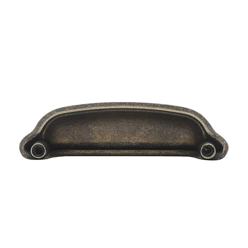 HARPOON Cup Handle Pulls Kitchen Drawer Cabinet Hardware European Style 3 Inch 10 Pack Antique Brass