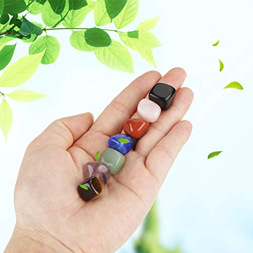 7 Chakra Healing Crystals Stones Set Tumbled Polished Gemstones Agate Reiki Crystals for Meditation Chakra Balancing Energy Healing Yoga Home Décor Women Men