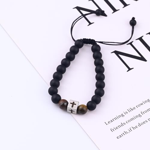 Graduation Gift for Him Men Adjustable Cross Bracelet