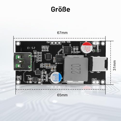 140W PD3.1 Fast Charging Module with PPS Support, Universal Fast Charging Module, Supports PD/QC5/SCP/VOOC, with Surveillance Protection and Ventilation