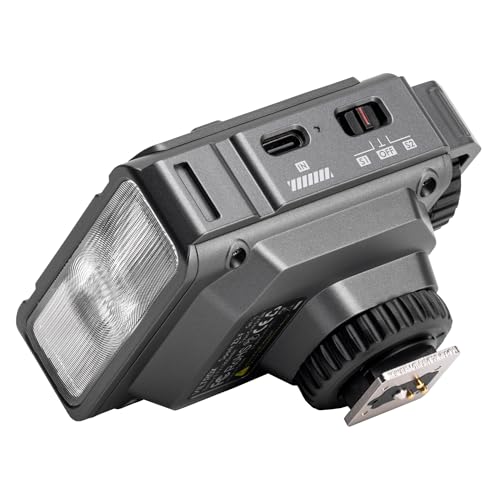VILTROX TTL Flash for Canon, 26W/s 1800mAh On Camera Flash for Canon, Rechargeable Small Flashlight for Camera, GN16 Mini Flash, 1s Recycle Time, with Softbox (Spark Z3-C, Gray)
