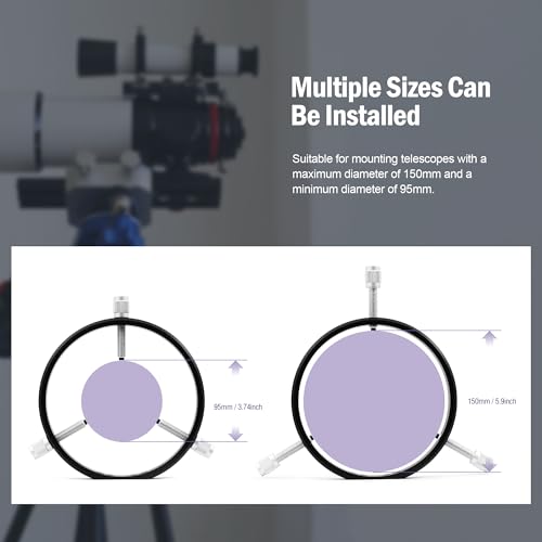 Astromania Telescope Mounting Rings Guide Scope Rings 152mm Inside Diameter Inside Diameter -152MM