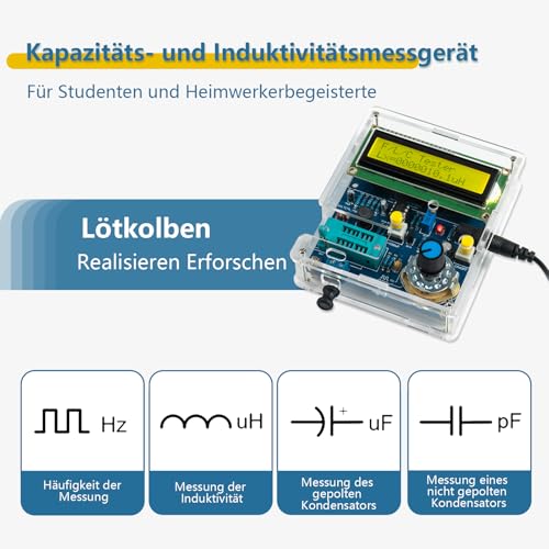 EIELE Soldering Exercise Set, Multifunctional Capacity Meter, Measuring Frequencies, Excellent Soldering Exercise Project, Suitable for School Lessons and Soldering Enthusiasts (Soldering Required)