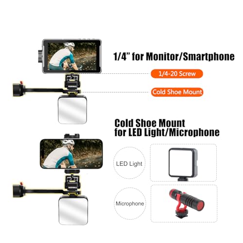 Aluminum Monitor Mount Phone Handle Compatible for DJI RS5-RS2 Serie Gimbal
