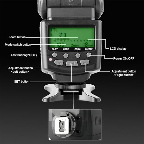Meike MK430N TTL Camera Flash Speedlite with LCD Display for Nikon Cameras