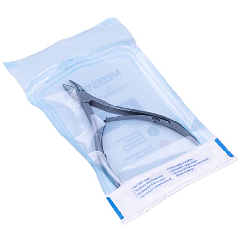 Pack of 200 Self-Sealing Sterilisation Bags, PVC Dental Sterilisation Bags, Self-Sealing Bag, Autoclave Steriliser Bag for Cleaning Tools (9 x 16.5 cm) 90x165