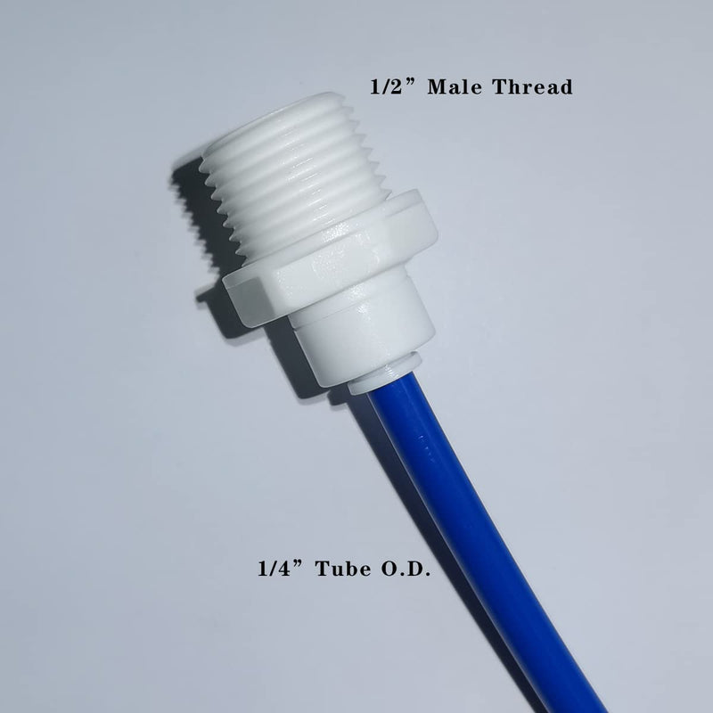 [Australia - AusPower] - MALIDA Quick Connector Male Adapter Elbow and Straight Combination, 1/2 Inch NPT Thread x 1/4 Inch Tube OD Push to Connect Fittings, for Water Filter purification systems.(pack of 10) 1/2"NPT x 1/4"OD 