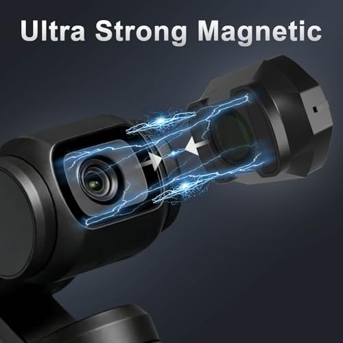 Magnetic 2X Telephoto Lens for DJI Osmo Pocket 3 Pocket 4, Multi-Layer Coated Optical Glass, with Portable Box and Screen Protector