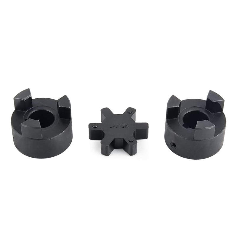 3/4" to 3/4" L075 Flexible 3-Piece L-Jaw Coupling Set & Buna-N NBR Rubber Spider for Log Wood Splitter