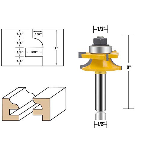 LEATBUY-TECH 3-piece 1/2-inch shank raised panel router bit set for cabinet doors and woodworking rescue