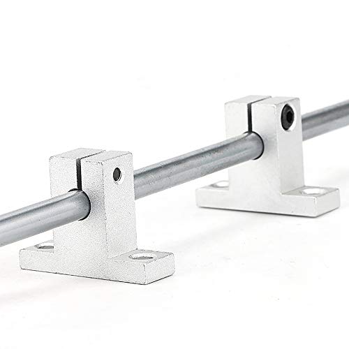 SK20 Linear Shaft Support Bracket, 4 Pcs 20mm Aluminum Linear Rail Shaft Guide Support Bracket Vertical Optical Axis Holder SK20