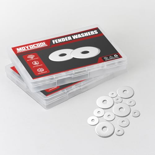 3/8 x 1-1/2'' (30 Pack) Stainless Steel Fender Washers, 1-1/2'' OD, (18-8) 304 Stainless Steel Metal Repair Washers for Screws and Bolts 3/8 x 1-1/2''
