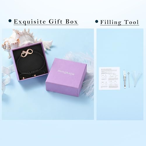Infinity Urn Bracelet for Ashes Cremation Jewelry Stainless Steel Adjustable Braided Rope Bracelets Memorial Bangles Ash Holder for Human Pets Keepsake Jewelry for Loved Ones with Fill Tool Rose Gold