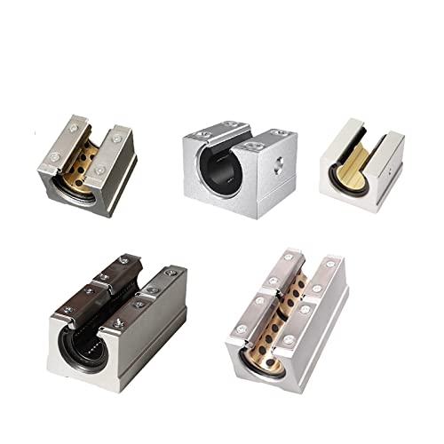 SBR12LUU 12 mm Linear Ball Bearing Slide Block Open Slide Block Bearing Blocks for SBR12 Linear Motion Shaft Guides Slide Rails as CNC Router Parts Pack of 2 SBR12 LUU Blöcke Pack of 2 SBR12LUU