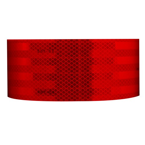 4" Wide x 10' Foot Long Roll of 3M DOT Diamond Grade Conspicuity Solid Red Reflective Sheeting Safety Tape 983-72ES