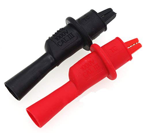 [Australia - AusPower] - AC15 Insulated Test Probe Push On Alligator Clips Crocodile Clamps Use for Test Leads 