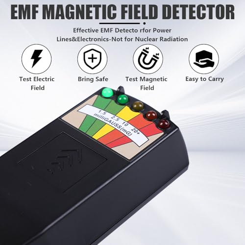 K2 EMF Meter, Handheld EMF Meter, EMF, 5 LED Ghost Hunting Detector, 50Hz - 20,000Hz Radiation Meter, K2 Meter for Home Office