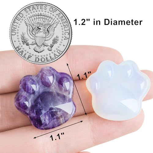 Opal Cat Crystal Worry Stone, Natural Healing Stone Gift Opal
