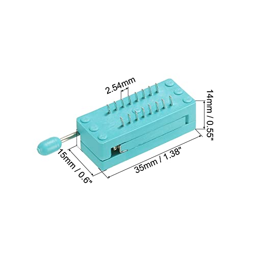 PATIKIL Universal IC Test ZIF Socket 16 Pin 2.54 mm Spacing Pack of 2