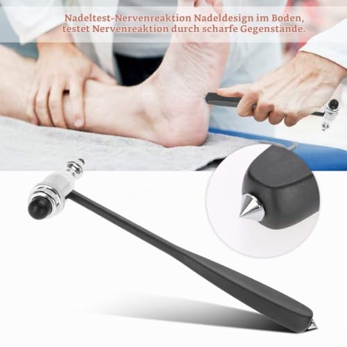 Neurological Reflex Hammer, Neuro Reflex Hammer with Double Plastic Head, Medical Neurological Hammer, Humanised Diagnostic Percussion, Muscle Reflex Hammer, Health Care