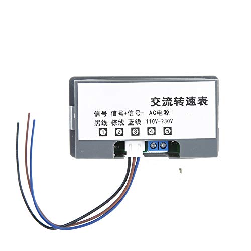 [Australia - AusPower] - Digital Speed Meter LED Tachometer 4-Digit Tube Display Tachometer with High Measuring Accuracy and Electronic Hall Sensor AC220V for Industry 