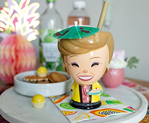 YuanKanJu Cupful of Cute The Golden Girls Blanche 16-Ounce Ceramic Mug | Tumbler Cocktail Glasses, Margarita Cup Drinkware For Home Barware Set | Official TV Show Comedy Collectible