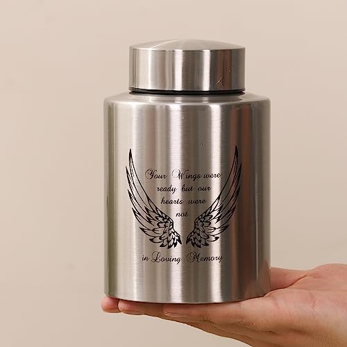 Angel Wings Medium Keepsake Urns for Human Ashes (Silver Wings) Silver Wings