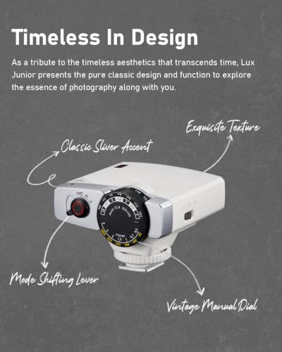 Godox Lux Junior Retro Camera Flash with PC sync Ports (White, 4.6oz) White