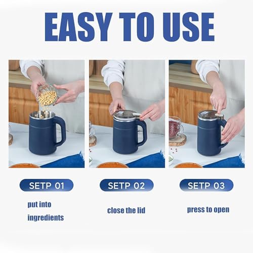 Household Small Powder Grinding Machine, Electric Spice Grinder Fine Powder, Stainless Steel Multifunctional Powder Grinder for Herbs Spices Coffee Beans Nuts Grains (Blue) Blue