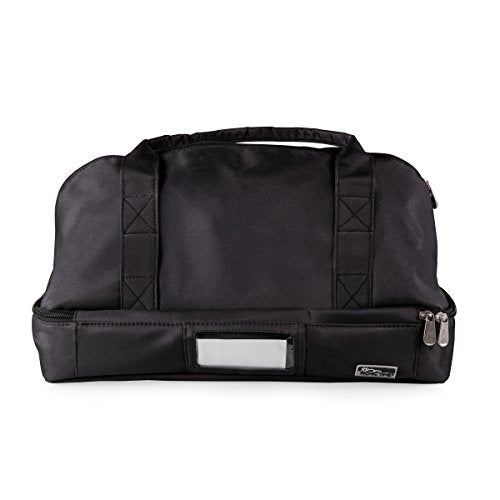 PICNIC TIME Potluck Insulated Casserole Carrier, Thermal Food Carrier, Portable Food Warmer, Insulated Container for up to 300 Degrees with Framed Window and Comfort handles (Black) Black