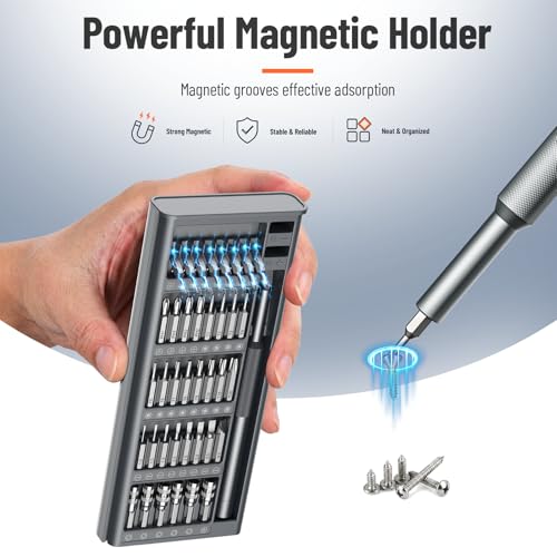 Katerk 80-in-1 precision mini screwdriver set with small magnetic repair tools and assorted bits
