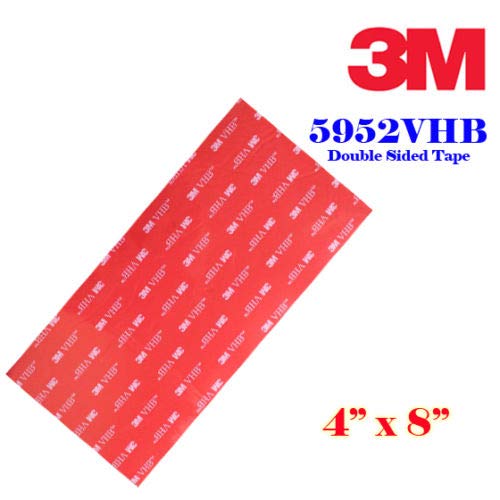3M VHB 100x200mm~ (4" X8") Double Sided Foam Adhesive Sheet Tape 5952 Automotive Mounting Industrial Grade Very High Bond 5952 (1 Sheets 100x200mm) 1 sheets 4"x8"