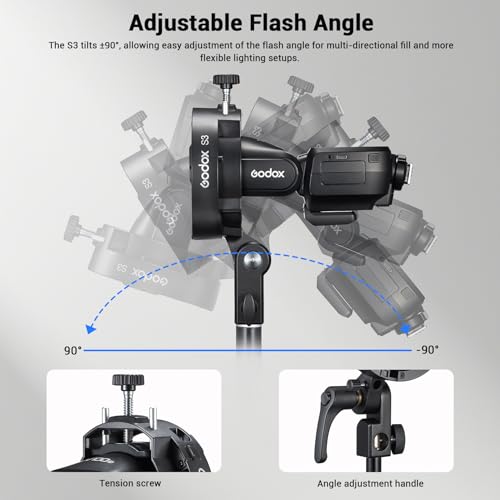 Godox S3 Bowens Mount Speedlite Bracket with Umbrella Hole