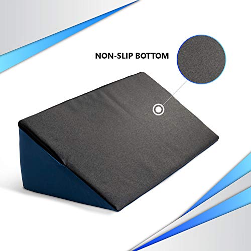 NYOrtho Positioning Wedge 30° – Bed Wedge Pillow for Pressure Relief & Alignment – Slip-Resistant, Easy-to-Clean, Wipeable Vinyl for Side Sleepers & Elderly – Patient Support Cushion – 16x12x7 in 30° 16x12x7 Inch (Pack of 1)