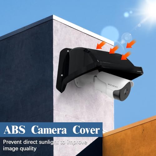 Universal Security Camera Covers Shield Sun Rain Black 1 Pack