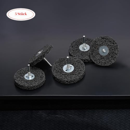 Pack of 5 100 mm Nylon Fabric Disc, Coarse Grinding Disc Set, CSD Disc Sanding Disc for Angle Grinder of Paint, Rust Welds, Cleaning Removal of Paint Rust, Mixed Colors
