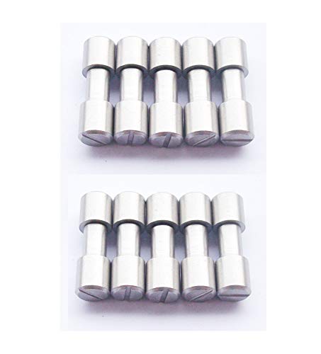 AOHOCA 6.8mm stainless steel Corby bolts, solid rivets, fasteners, bracket locks on white background