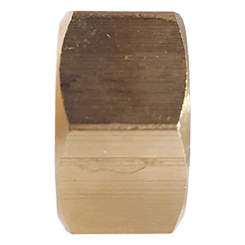 Fastenere 1/2-13 solid brass Grade 360 full finished hex nuts, plain finish, 10-pack