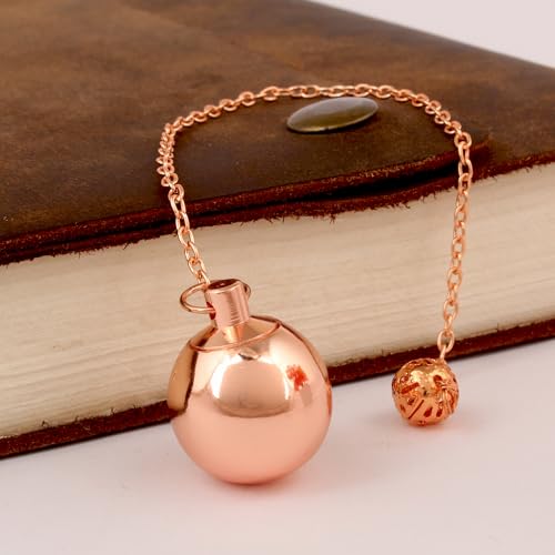 Rudra Empire Copper Bullet Pendulum with Chain - Dowsing & Divination Tool for Reiki Healing, Chakra Balancing & Vastu Meditation