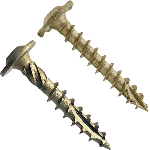 Jake Sales #14 x 1-1/2-inch bronze construction lag screws with Torx drive and modified truss washer head, 100 count