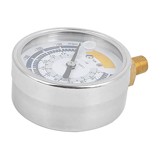 Vacuum Gauge 0-14 PSI with NPT 1/8 Inch Connection for Vacuum Pump Pressure Gauge Industrial Measuring Tools High Precision Air Pressure Measurement Accurate Vacuum Gauge