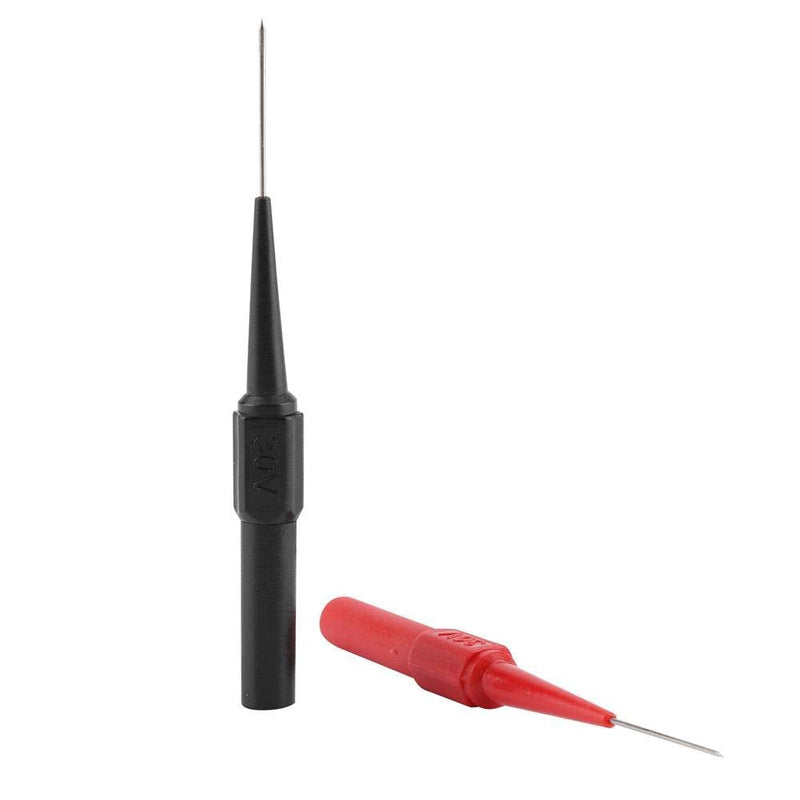[Australia - AusPower] - Test Probes Insulation Piercing Needle, Yosoo Sharp Stainless Steel Needle Tipped Tip Multimeter Probes Test Leads Flexible Silicon Back Probe Pin for Multimeters 1 Pair 
