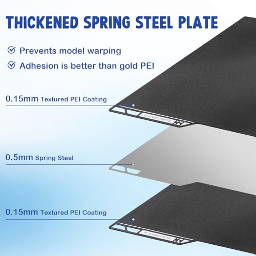 H2C Black PEI Build Plate for Bambu Lab 335 x 346 mm